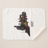 蒸気機関車の漫画イラストレーション シェルパブランケット (正面(横))