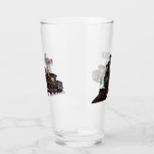 蒸気機関車の漫画イラストレーション タンブラーグラス (左)