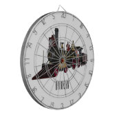 蒸気機関車の漫画イラストレーション ダーツボード (正面左)