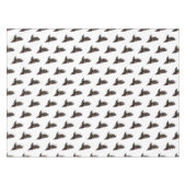 蒸気機関車の漫画イラストレーション テーブルクロス (正面(横))