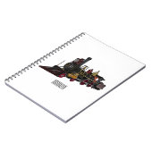 蒸気機関車の漫画イラストレーション ノートブック (左側)