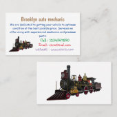 蒸気機関車の漫画イラストレーション 名刺 (正面/裏面)