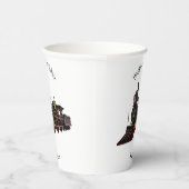 蒸気機関車の漫画イラストレーション 紙コップ (右)