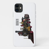 蒸気機関車の漫画イラストレーション Case-Mate iPhoneケース (裏面)