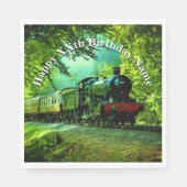 蒸気機関車の男の誕生日パーティー スタンダードランチョンナプキン (正面)