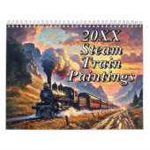 蒸気機関車の絵画12違う, カレンダー (カバー)