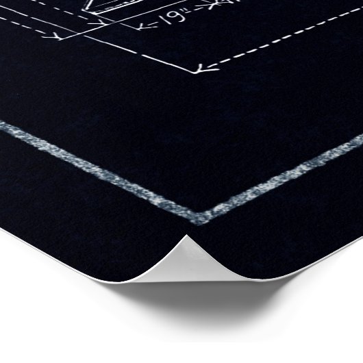 蒸気機関車の設計図 ポスター (角)