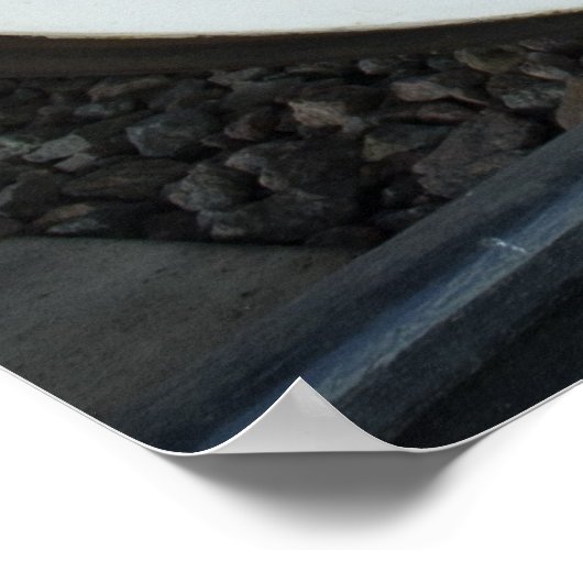 蒸気機関車の車輪 ポスター (角)