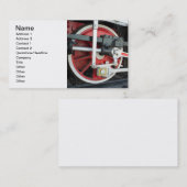 蒸気機関車の車輪 名刺 (正面/裏面)