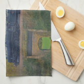 蒸気機関車の鉄道ファン芸術 キッチンタオル (四つ折り)