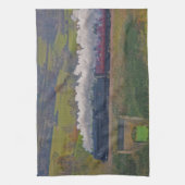 蒸気機関車の鉄道ファン芸術 キッチンタオル (縦)