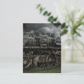 蒸気機関車の鉄道列車 ポストカード (スタンド正面)