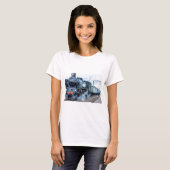蒸気機関車の鉄道列車 Tシャツ (正面フル)