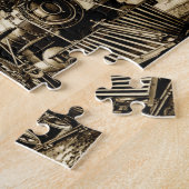 蒸気機関車の鉄道鉄道機関車 ジグソーパズル (側面)