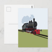 蒸気機関車の鉄道 ポストカード (正面/裏面)