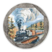 蒸気機関車の陶磁器のドア・ノブ セラミックノブ (正面)