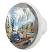 蒸気機関車の陶磁器のドア・ノブ セラミックノブ (右)