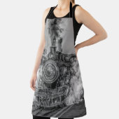 蒸気機関車エンジンの鉄道愛好家 エプロン (インサイチュ)