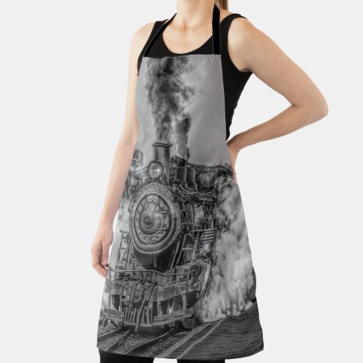 蒸気機関車エンジンの鉄道愛好家 エプロン (インサイチュ)