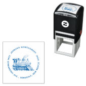 蒸気機関車エンジンヴィンテージステームパンクアドレス セルフインキングスタンプ (インサイチュ)