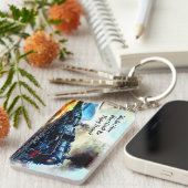 蒸気機関車エンジン付き文字 キーホルダー (正面右)