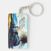 蒸気機関車エンジン付き文字 キーホルダー (裏面)