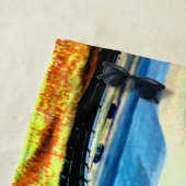 蒸気機関車エンジン  ビーチタオル (インサイチュ)