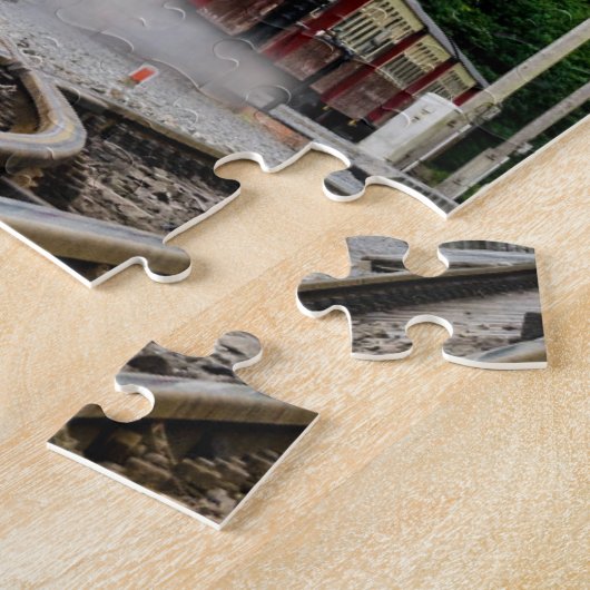 蒸気機関車カラー写真ヴィンテージ機関車11 x 14 ジグソーパズル (側面)