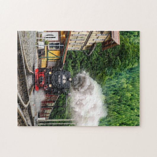 蒸気機関車カラー写真ヴィンテージ機関車11 x 14 ジグソーパズル (横)