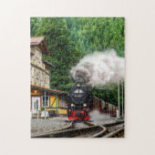 蒸気機関車カラー写真ヴィンテージ機関車11 x 14 ジグソーパズル (縦)