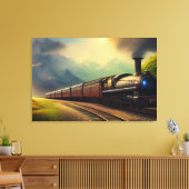 蒸気機関車キャンバス印刷 キャンバスプリント (インサイチュ (リビング))