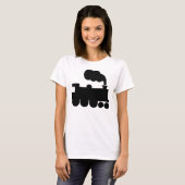 蒸気機関車シンボル – 黒 Tシャツ (正面フル)