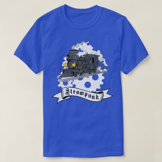 蒸気機関車スチームパンク Tシャツ (デザイン正面)
