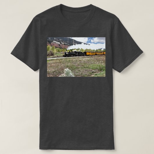 蒸気機関車デュランゴ・シルバートン鉄道 Tシャツ (デザイン正面)