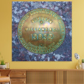 蒸気機関車ビルダーズプレート キャンバスプリント (インサイチュ (リビング))