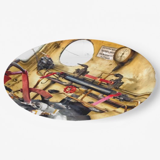 蒸気機関車フットプレート ペーパープレート (アングル)