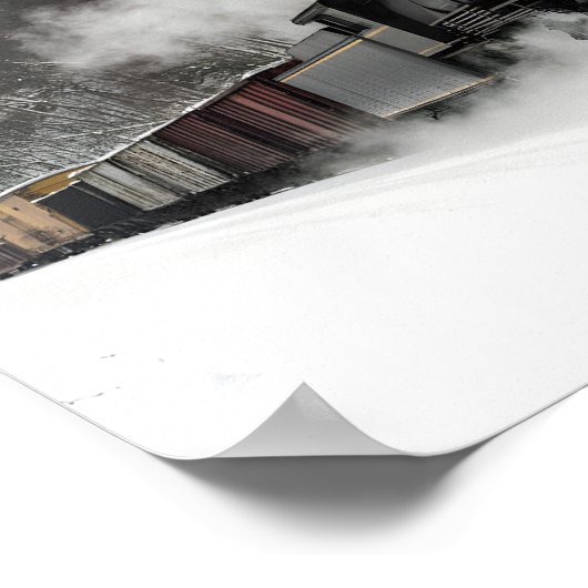 蒸気機関車ポスター付き貨物列車 ポスター (角)