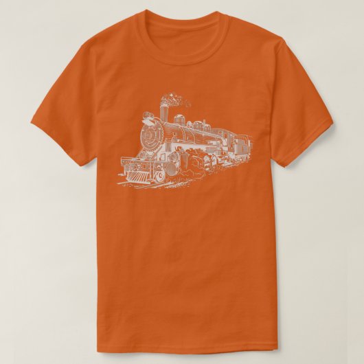 蒸気機関車レトロ鉄道ファッション1 Tシャツ (デザイン正面)