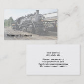 蒸気機関車ヴィンテージ 名刺 (正面/裏面)