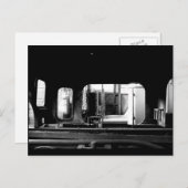 蒸気機関車修理 Le Mastrou 黒白ポストカード ポストカード (正面/裏面)