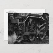 蒸気機関車列車のギフト ポストカード (正面/裏面)