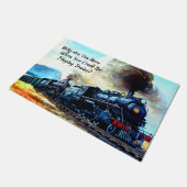 蒸気機関車文字 ドアマット (アングル)