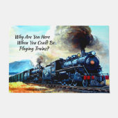 蒸気機関車文字 ドアマット (正面)