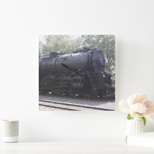 蒸気機関車時計 スクエア壁時計 (ホーム)