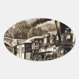 蒸気機関車歴 楕円形シール
