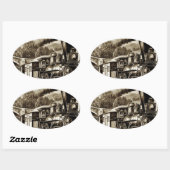 蒸気機関車歴 楕円形シール (シート)