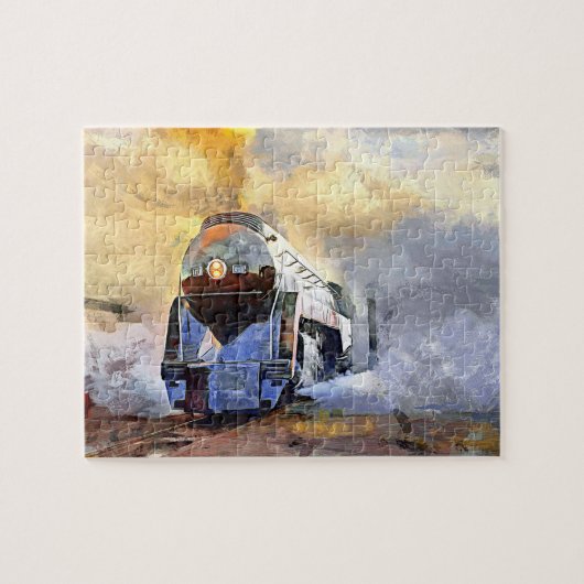蒸気機関車絵画機関車 ジグソーパズル (横)