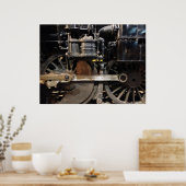 蒸気機関車車輪 ポスター (キッチン)