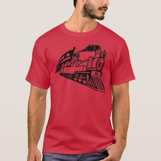 蒸気機関車鉄道技師 Tシャツ