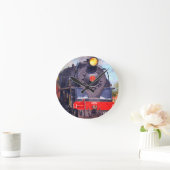 蒸気機関車鉄道鉄道ギフトローン ラウンド壁時計 (ホーム)